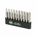 Wiha Hex Inch and Metric Power Bit Set with Holder, 10-Piece 74986